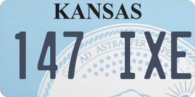 KS license plate 147IXE