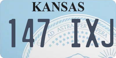KS license plate 147IXJ