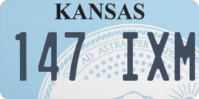 KS license plate 147IXM