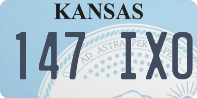 KS license plate 147IXO