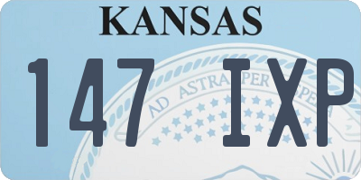 KS license plate 147IXP