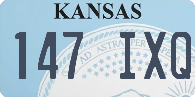 KS license plate 147IXQ