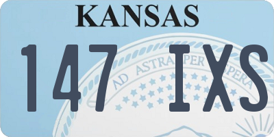 KS license plate 147IXS