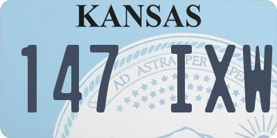KS license plate 147IXW