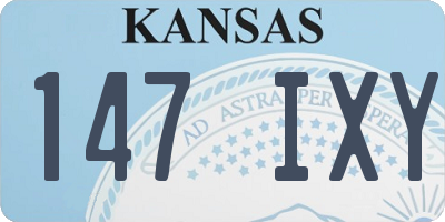 KS license plate 147IXY