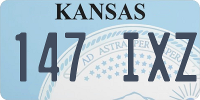 KS license plate 147IXZ