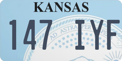 KS license plate 147IYF