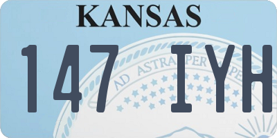 KS license plate 147IYH