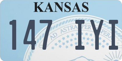 KS license plate 147IYI