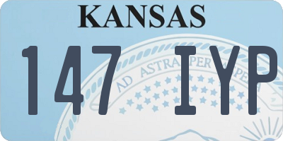 KS license plate 147IYP