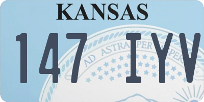 KS license plate 147IYV