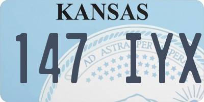 KS license plate 147IYX