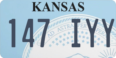 KS license plate 147IYY
