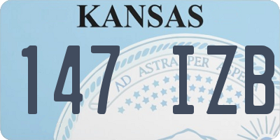 KS license plate 147IZB