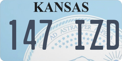 KS license plate 147IZD
