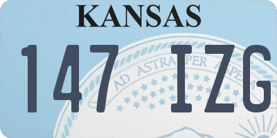 KS license plate 147IZG
