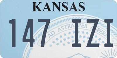 KS license plate 147IZI