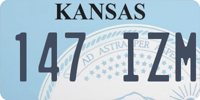 KS license plate 147IZM