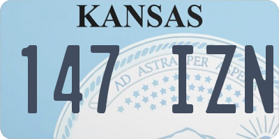 KS license plate 147IZN
