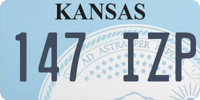 KS license plate 147IZP