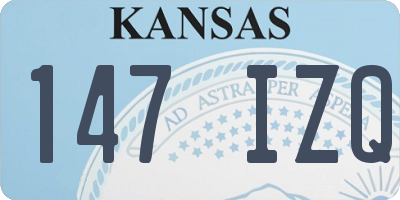 KS license plate 147IZQ