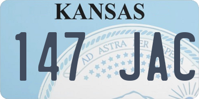 KS license plate 147JAC
