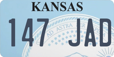 KS license plate 147JAD
