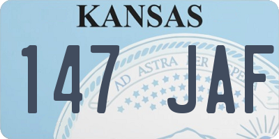 KS license plate 147JAF