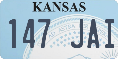 KS license plate 147JAI