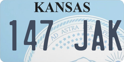 KS license plate 147JAK
