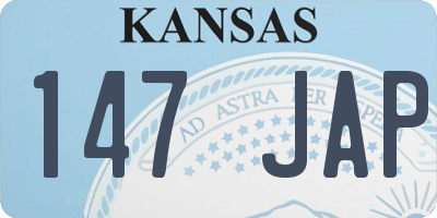 KS license plate 147JAP