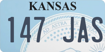 KS license plate 147JAS