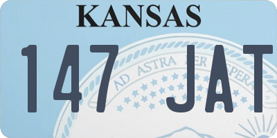 KS license plate 147JAT