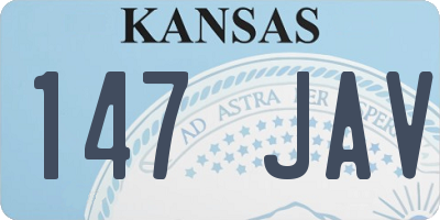 KS license plate 147JAV