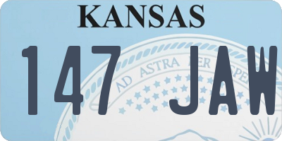 KS license plate 147JAW