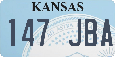 KS license plate 147JBA