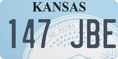 KS license plate 147JBE