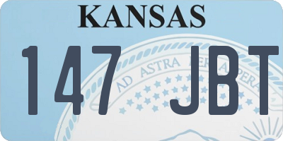 KS license plate 147JBT