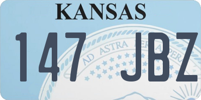 KS license plate 147JBZ