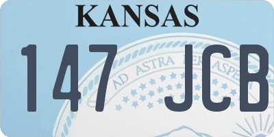 KS license plate 147JCB