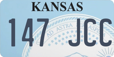 KS license plate 147JCC