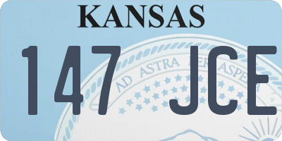 KS license plate 147JCE