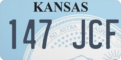KS license plate 147JCF