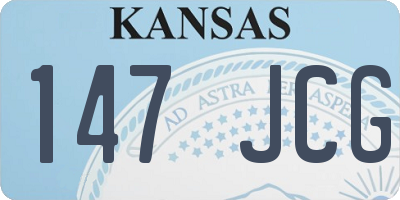 KS license plate 147JCG
