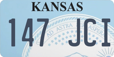 KS license plate 147JCI