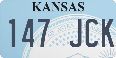 KS license plate 147JCK