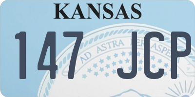 KS license plate 147JCP