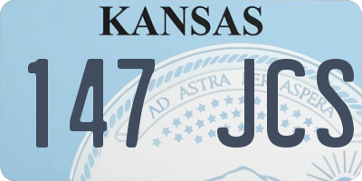 KS license plate 147JCS