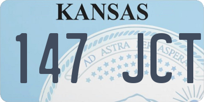 KS license plate 147JCT