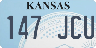 KS license plate 147JCU